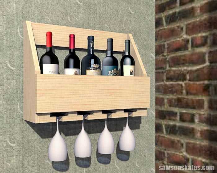Picture of DIY Wall Mounted Wine Rack